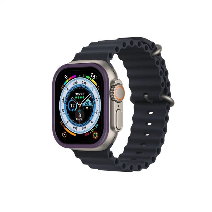 BUĞZ Watch Ultra 49mm Alüminyum Kasa Cam Ekran Koruyucu - Mor