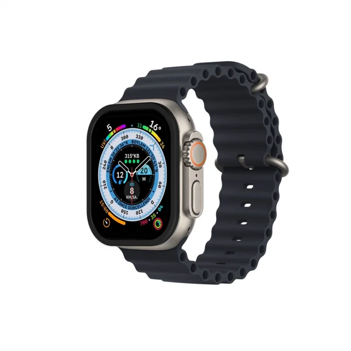 BUĞZ Watch Ultra 49mm Alüminyum Kasa Cam Ekran Koruyucu - Siyah