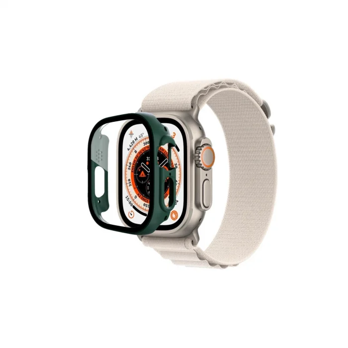 BUĞZ Watch Ultra 49mm Desert Camlı Kasa Ekran Koruyucu - Koyu Yeşil