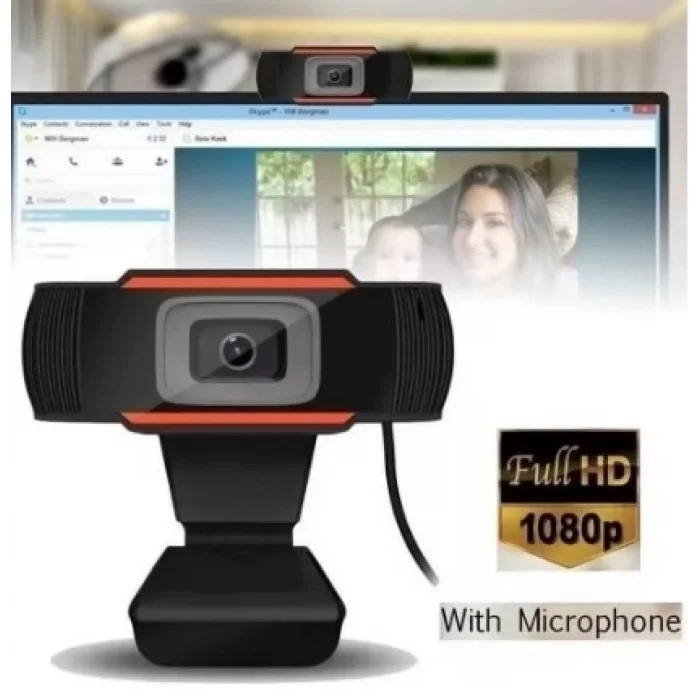 BUĞZ Webcam Orjınal 1080p Konferans Kamera Dahili Mikrofon Chat Görüntülü Sohbet Yayın Kamerası Hd Video