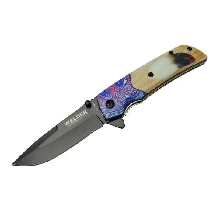 BUĞZ Eco Lounge Welder Tüylü Çakı 20,5 cm Yarı Otomatik , Kemerlikli