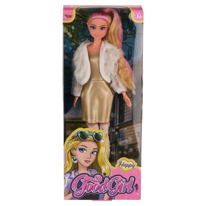 BUĞZ WG-115521  Ceketli Çizmeli Renkli Saçlı Bebek 29 cm -Vardem Oyuncak