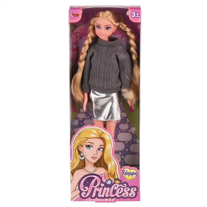  WG-115527 Kazaklı Örgü Saçlı Bebek 29 cm -Vardem Oyuncak