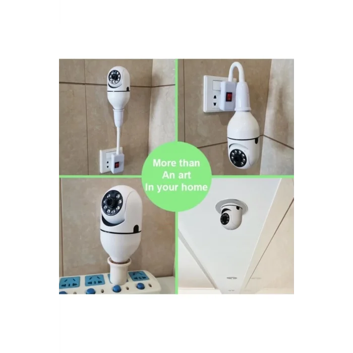  Wifi 360 Panoramik Ampul Kamera Güvenlik Kamerası Çift Wifi 360 Derece Gece Görüşlü
