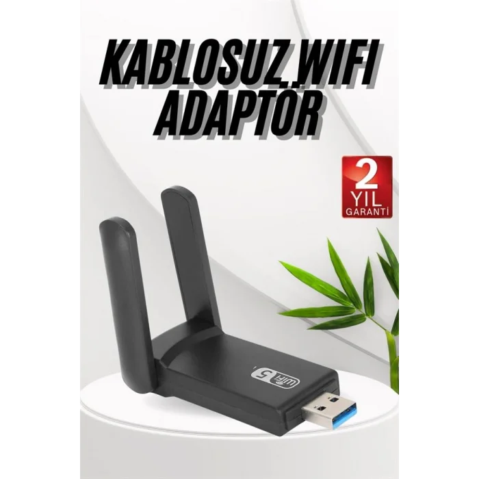BUĞZ Wifi Adaptörü Bt5.0 Wifi 2si Bir Arada Çift Bantlı Çift Anten - BUĞZ