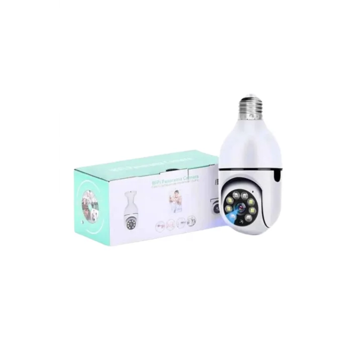 BUĞZ Wifi Güvenlik Kamerası 360 Derece Dönebilen Harekete Duyarlı Gece Görüşlü Ampul - BUĞZ