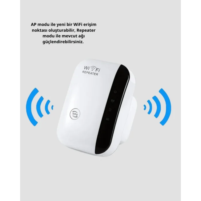 BUĞZ WiFi Sinyal Güçlendirici 2.4G Repeater Yüksek Çekim Kapasiteli