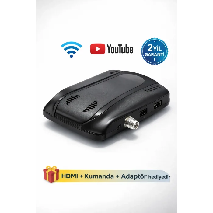 BUĞZ WiFi’lı YouTube Özellikli 1080P Dijital Uydu Alıcısı – HDMI & USB, Otomatik Kanal Güncelleme