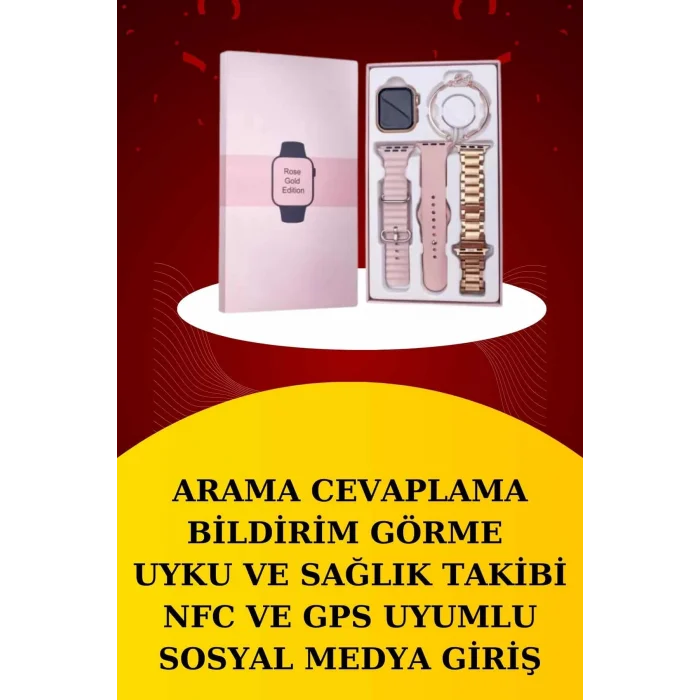 BUĞZ Wireless Şarjlı Akıllı Saat ve Dijital Göstergeli Kablosuz Bluetooth Kulaklık Nabız Ölçer - BUĞZ