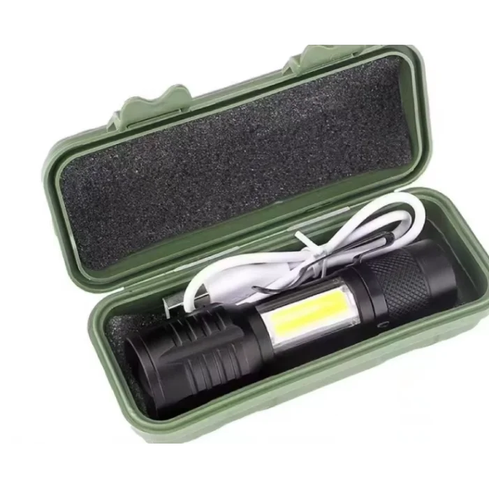 BUĞZ Wison Ws-5454 Taktik El Feneri Usb Şarj Edilebilir Kamp Feneri Cob Zumlanabilir Mini Taşınabilir El Feneri