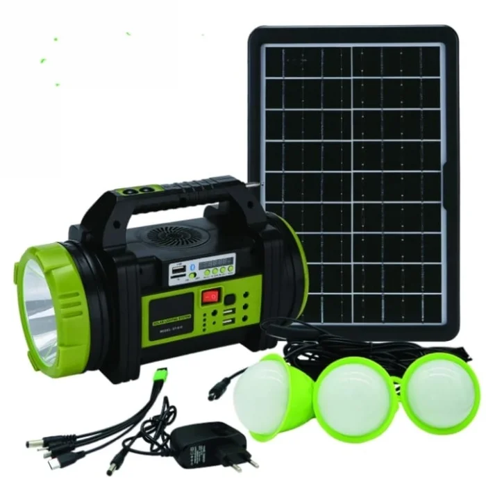 BUĞZ Wıson Ws-5683 Şarjlı 30w Solar Şarjlı Ev Aydınlatma Seti Radyo Ve Fan Powebank