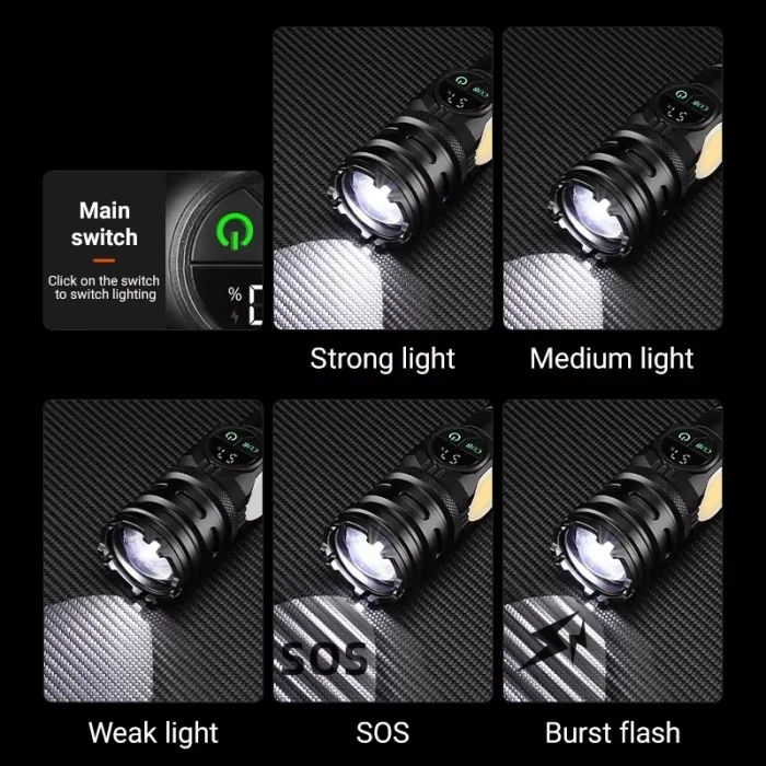 BUĞZ Wison Ws-6868 25watt 2500 Lümen Usb Type-c Şarjlı El Feneri
