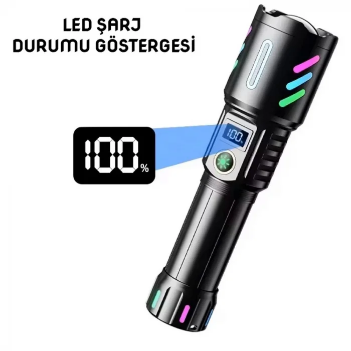 BUĞZ Wison Ws-9944 20w Zoomlu Fosforlu Metal Şarjlı El Feneri