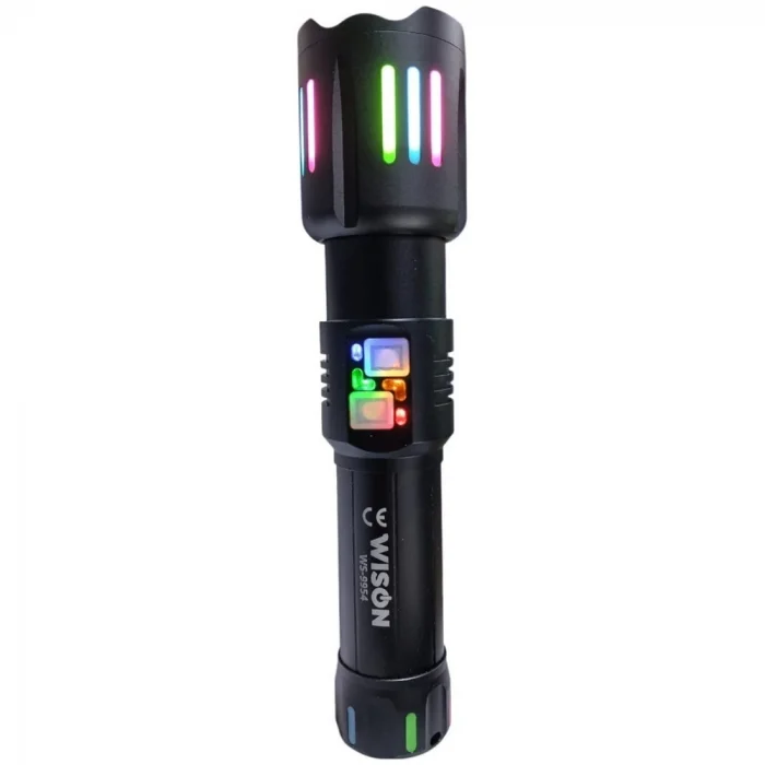 BUĞZ Wison Ws-9954 25w  Zoomlu Yeşil Lazerli Metal Şarjlı El Feneri