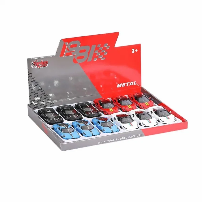 BUĞZ WK-6643-06S Çek Bırak Şeritli Spor Araba 1:43 -1 adet stokta olan gönderilir