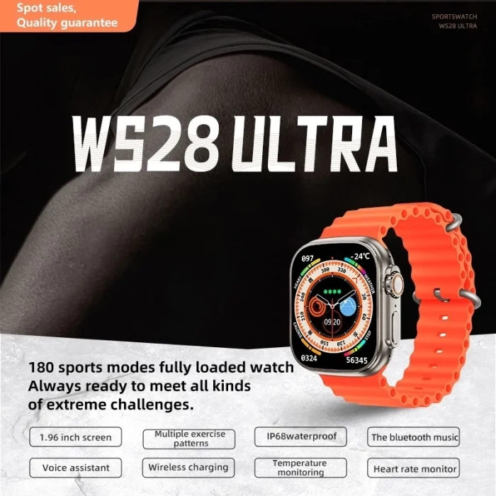 BUĞZ Ws28 Ultra Akıllı Saat | 49mm Geniş Ekran | Konuşma Özellikli | Su Geçirmez Akıllı Saat