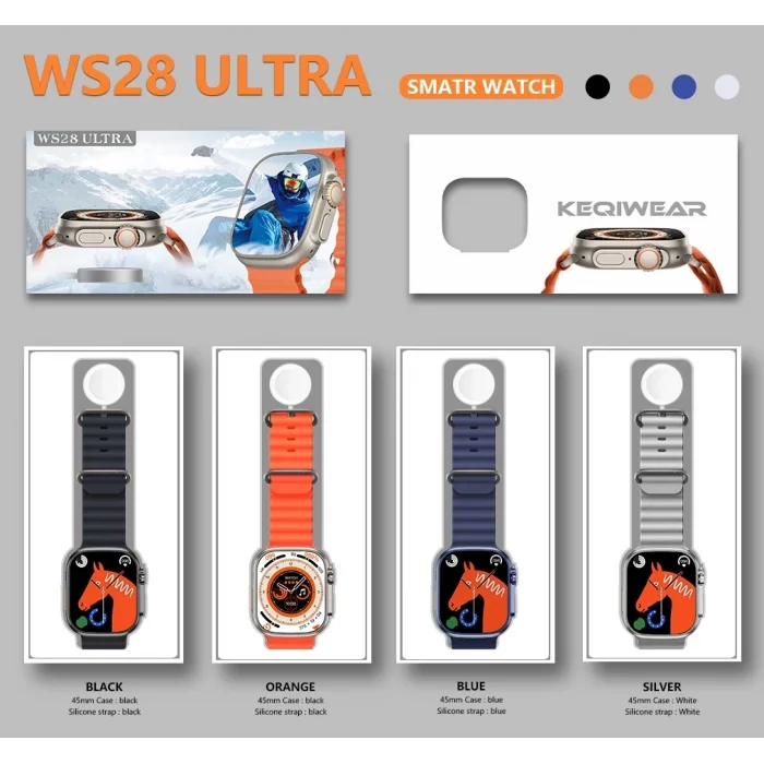 BUĞZ Ws28 Ultra Akıllı Saat | 49mm Geniş Ekran | Konuşma Özellikli | Su Geçirmez Akıllı Saat