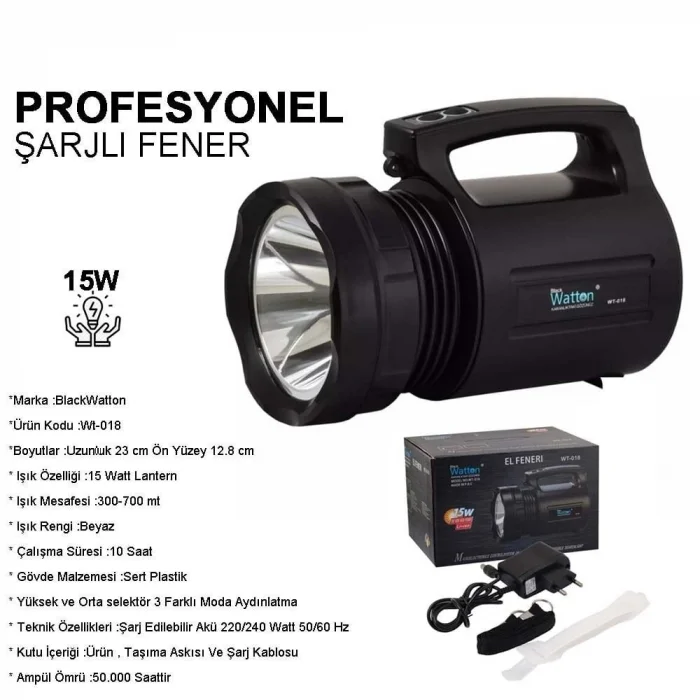 BUĞZ Wt-018 Profesyonel Büyük Avcı Feneri