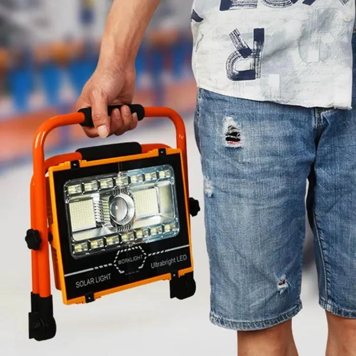 BUĞZ Wt-734 P70 Led Solar Panel Şarjlı Taşınabilir Projektör (176 Smd + Yan Led)