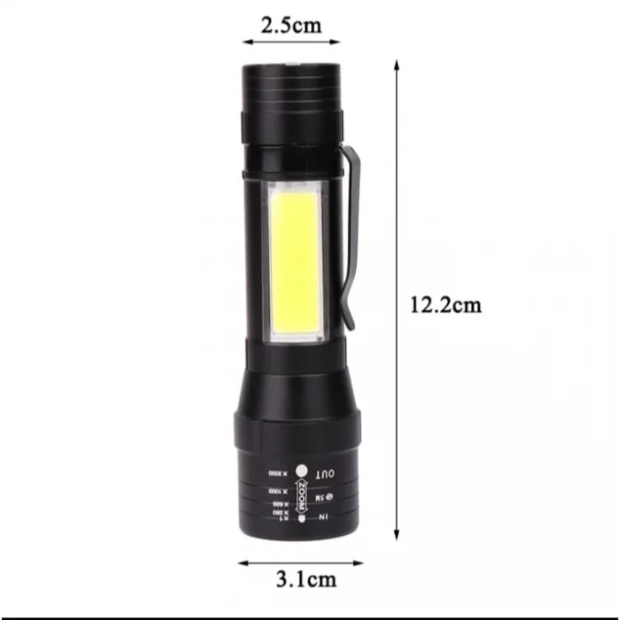 BUĞZ Wuben Wb-017 Zoomlu Şarjlı Cob Led Güçlü El Feneri
