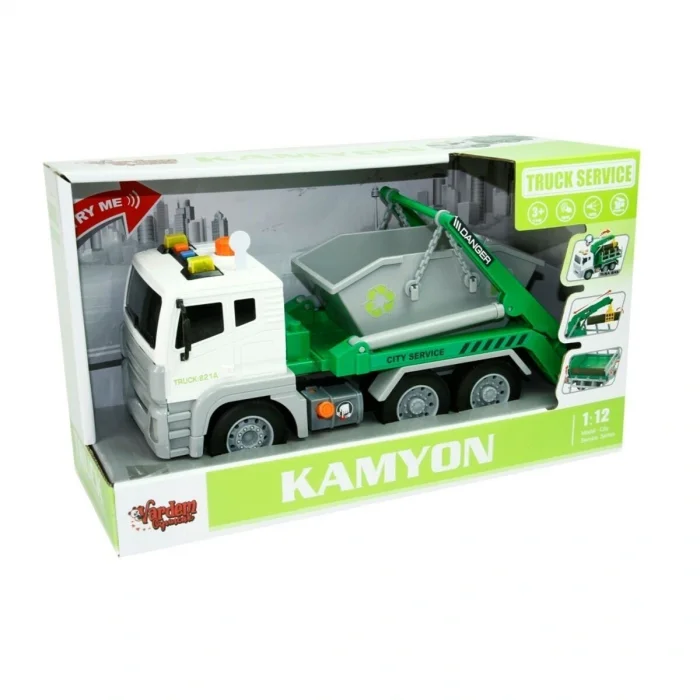 BUĞZ WY821A WY840A 1 12 SÜRTMELİ SESLİ IŞIKLI SERVİS KAMYONU
