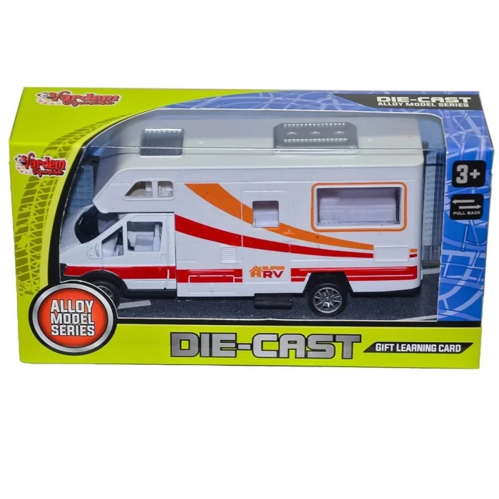 BUĞZ XFD889-311 Kutulu Çek Bırak Die-Cast Karavan - 1 adet stokta olan gönderilir
