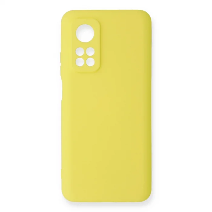 BUĞZ Xiaomi Mi 10t Kılıf Nano İçi Kadife Silikon - Sarı