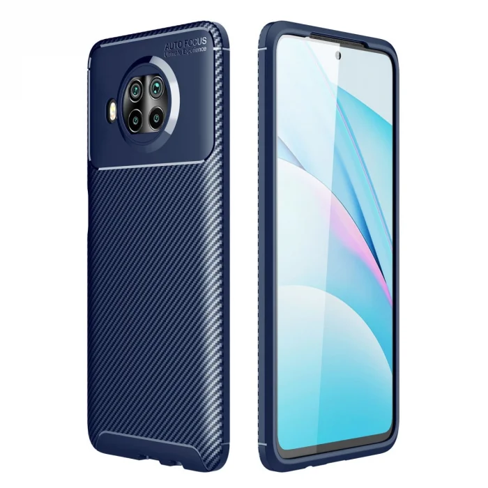 BUĞZ Xiaomi Mi 10t Lite Kılıf Auto Focus Karbon Kapak - Lacivert