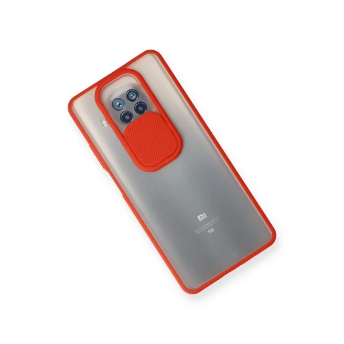 BUĞZ Xiaomi Mi 10t Lite Kılıf Palm Buzlu Kamera Sürgülü Silikon - Kırmızı