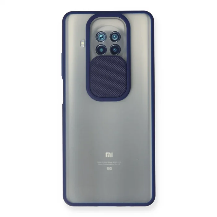 BUĞZ Xiaomi Mi 10t Lite Kılıf Palm Buzlu Kamera Sürgülü Silikon - Lacivert