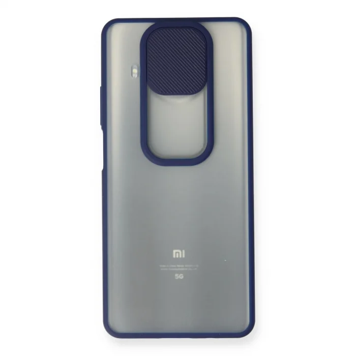 BUĞZ Xiaomi Mi 10t Lite Kılıf Palm Buzlu Kamera Sürgülü Silikon - Lacivert