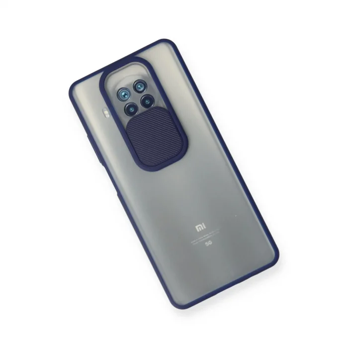 BUĞZ Xiaomi Mi 10t Lite Kılıf Palm Buzlu Kamera Sürgülü Silikon - Lacivert