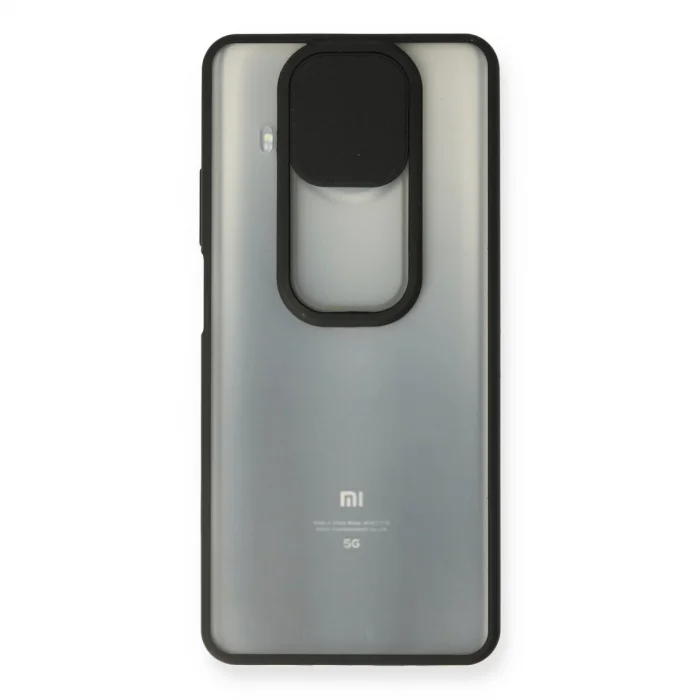 BUĞZ Xiaomi Mi 10t Lite Kılıf Palm Buzlu Kamera Sürgülü Silikon - Siyah