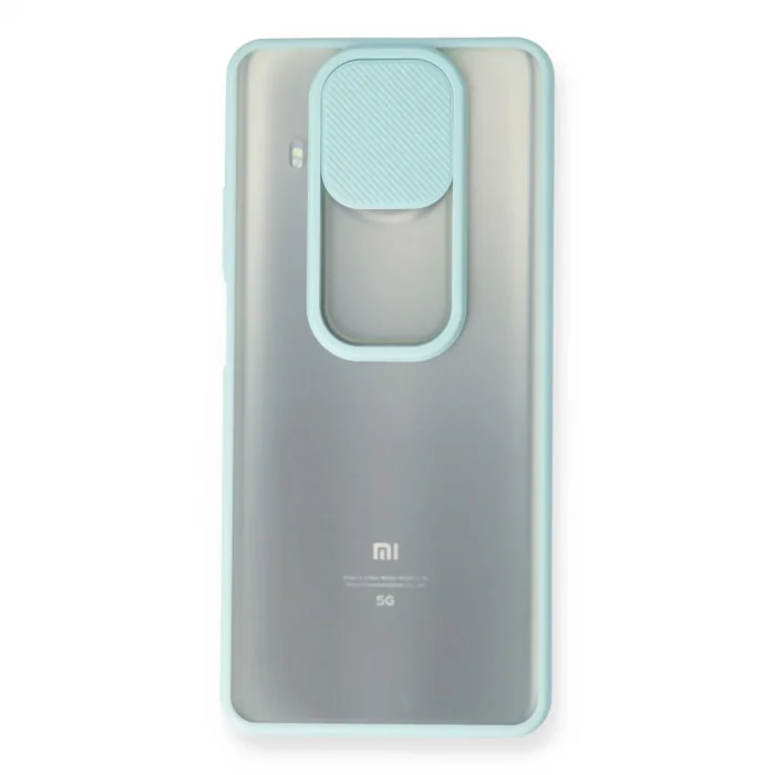 BUĞZ Xiaomi Mi 10t Lite Kılıf Palm Buzlu Kamera Sürgülü Silikon - Turkuaz