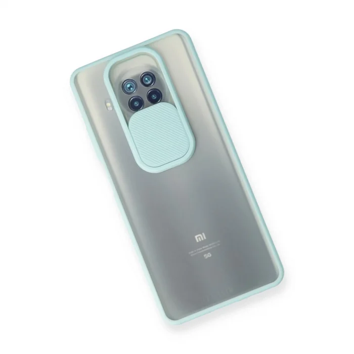 BUĞZ Xiaomi Mi 10t Lite Kılıf Palm Buzlu Kamera Sürgülü Silikon - Turkuaz