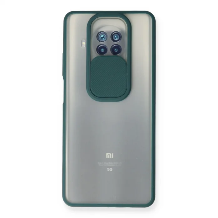 BUĞZ Xiaomi Mi 10t Lite Kılıf Palm Buzlu Kamera Sürgülü Silikon - Yeşil