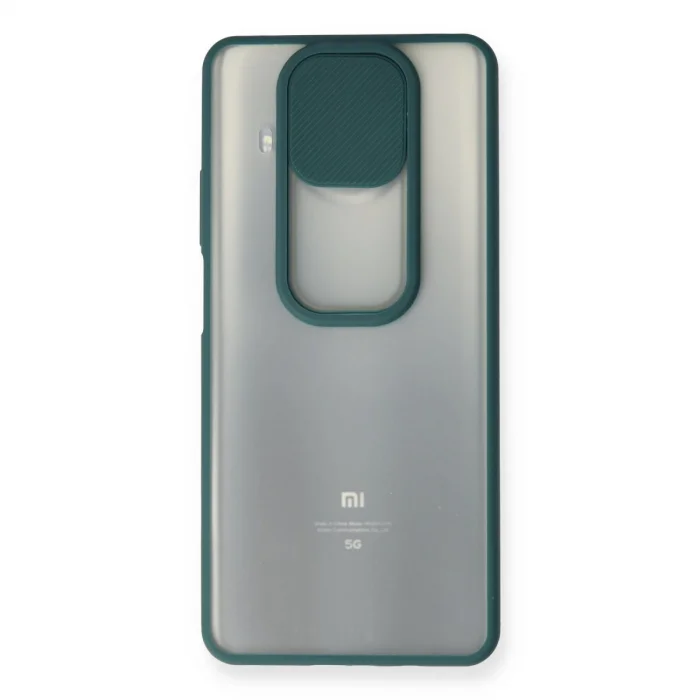 BUĞZ Xiaomi Mi 10t Lite Kılıf Palm Buzlu Kamera Sürgülü Silikon - Yeşil