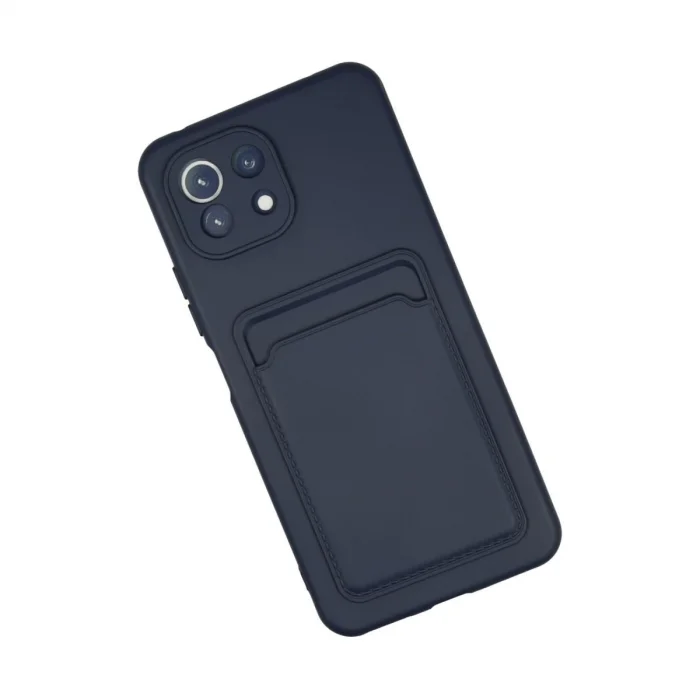 BUĞZ Xiaomi Mi 11 Kılıf Kelvin Kartvizitli Silikon - Lacivert
