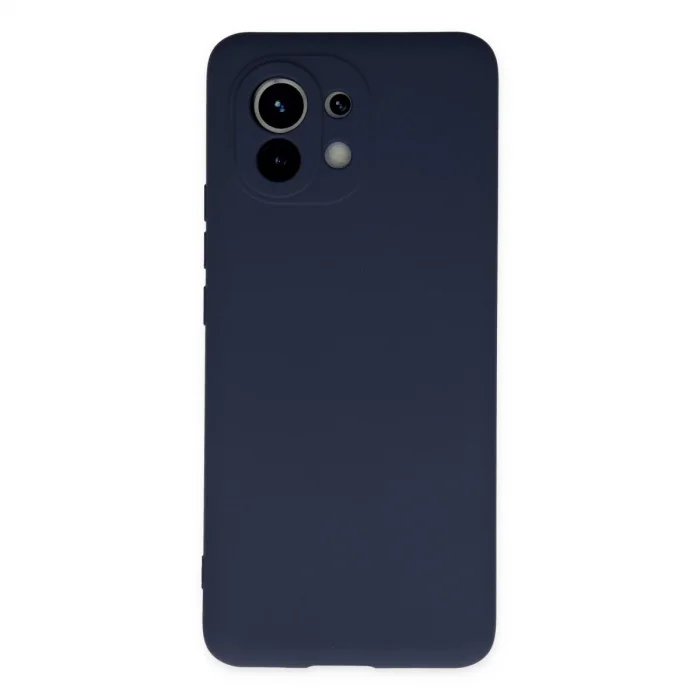 BUĞZ Xiaomi Mi 11 Kılıf Nano İçi Kadife Silikon - Lacivert