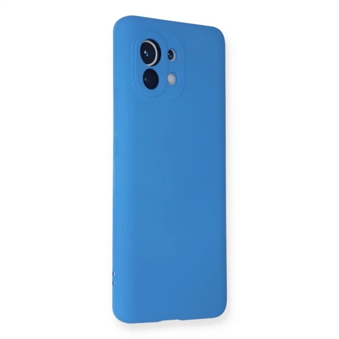 BUĞZ Xiaomi Mi 11 Kılıf Nano İçi Kadife Silikon - Mavi