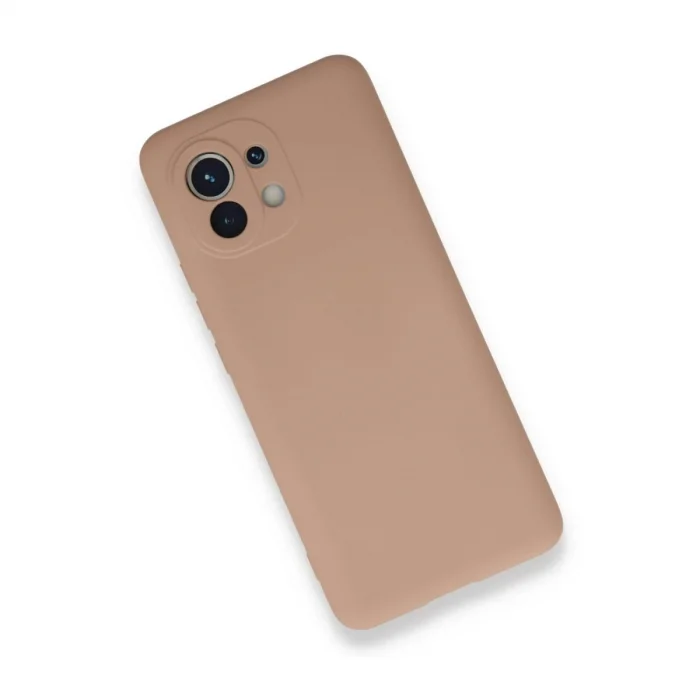 BUĞZ Xiaomi Mi 11 Kılıf Nano İçi Kadife Silikon - Pudra