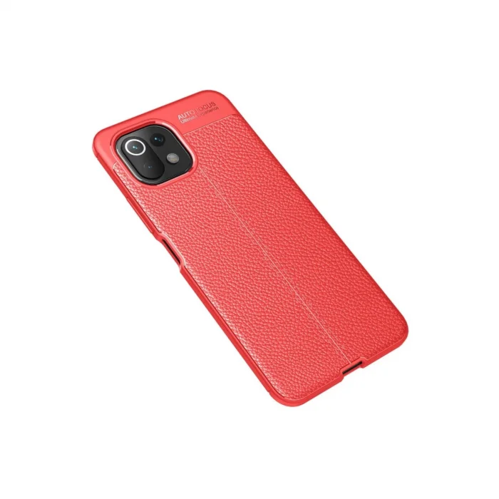 BUĞZ Xiaomi Mi 11 Lite Kılıf Auto Focus Kapak - Kırmızı