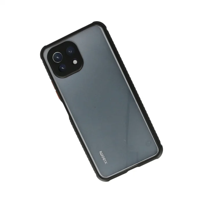 BUĞZ Xiaomi Mi 11 Lite Kılıf Miami Şeffaf Silikon - Siyah