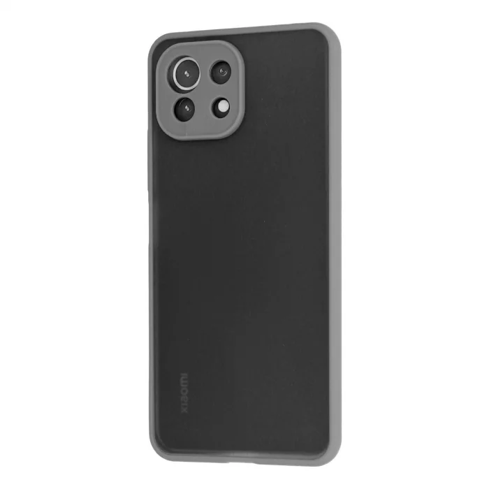 BUĞZ Xiaomi Mi 11 Lite Kılıf Montreal Silikon Kapak - Gri