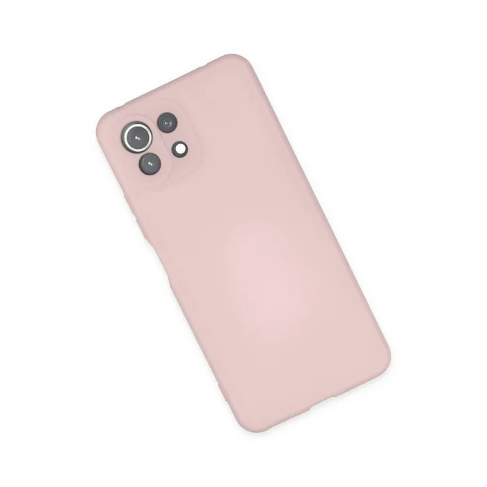 BUĞZ Xiaomi Mi 11 Lite Kılıf Nano İçi Kadife Silikon - Pudra
