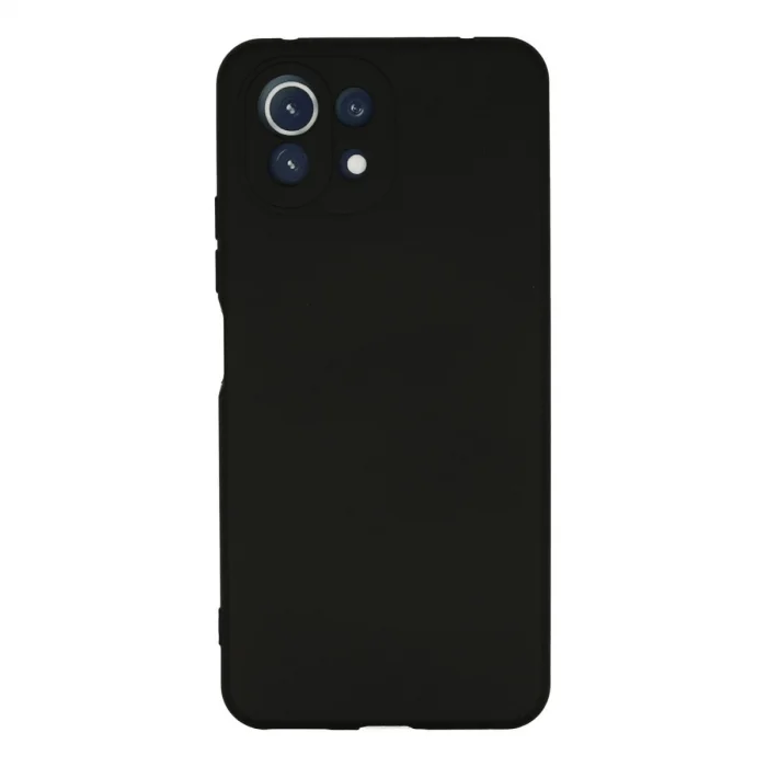 BUĞZ Xiaomi Mi 11 Lite Kılıf Nano İçi Kadife Silikon - Siyah