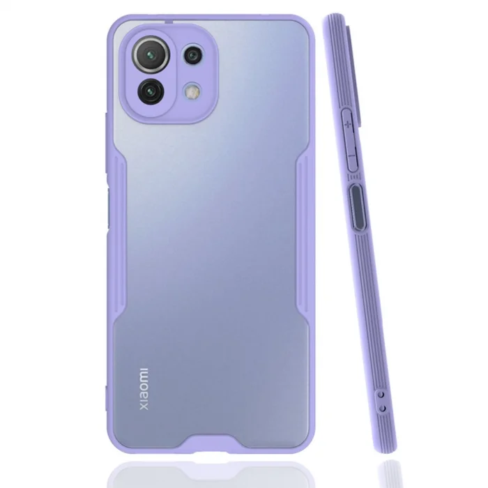BUĞZ Xiaomi Mi 11 Lite Kılıf Platin Silikon - Lila