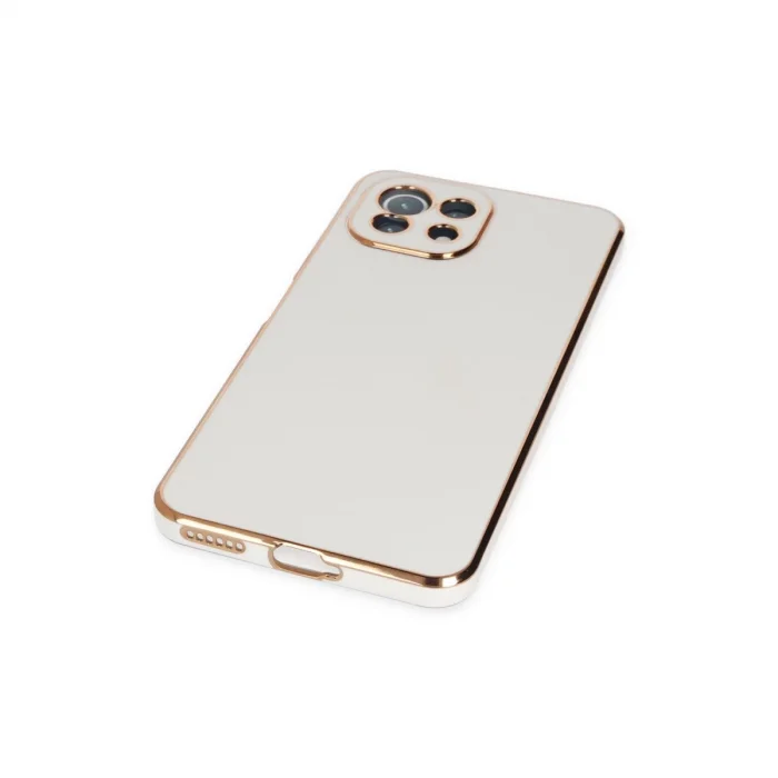 BUĞZ Xiaomi Mi 11 Lite Kılıf Volet Silikon - Beyaz