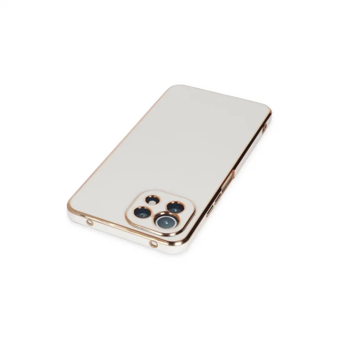 BUĞZ Xiaomi Mi 11 Lite Kılıf Volet Silikon - Beyaz