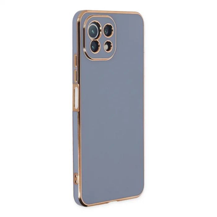 BUĞZ Xiaomi Mi 11 Lite Kılıf Volet Silikon - Mavi